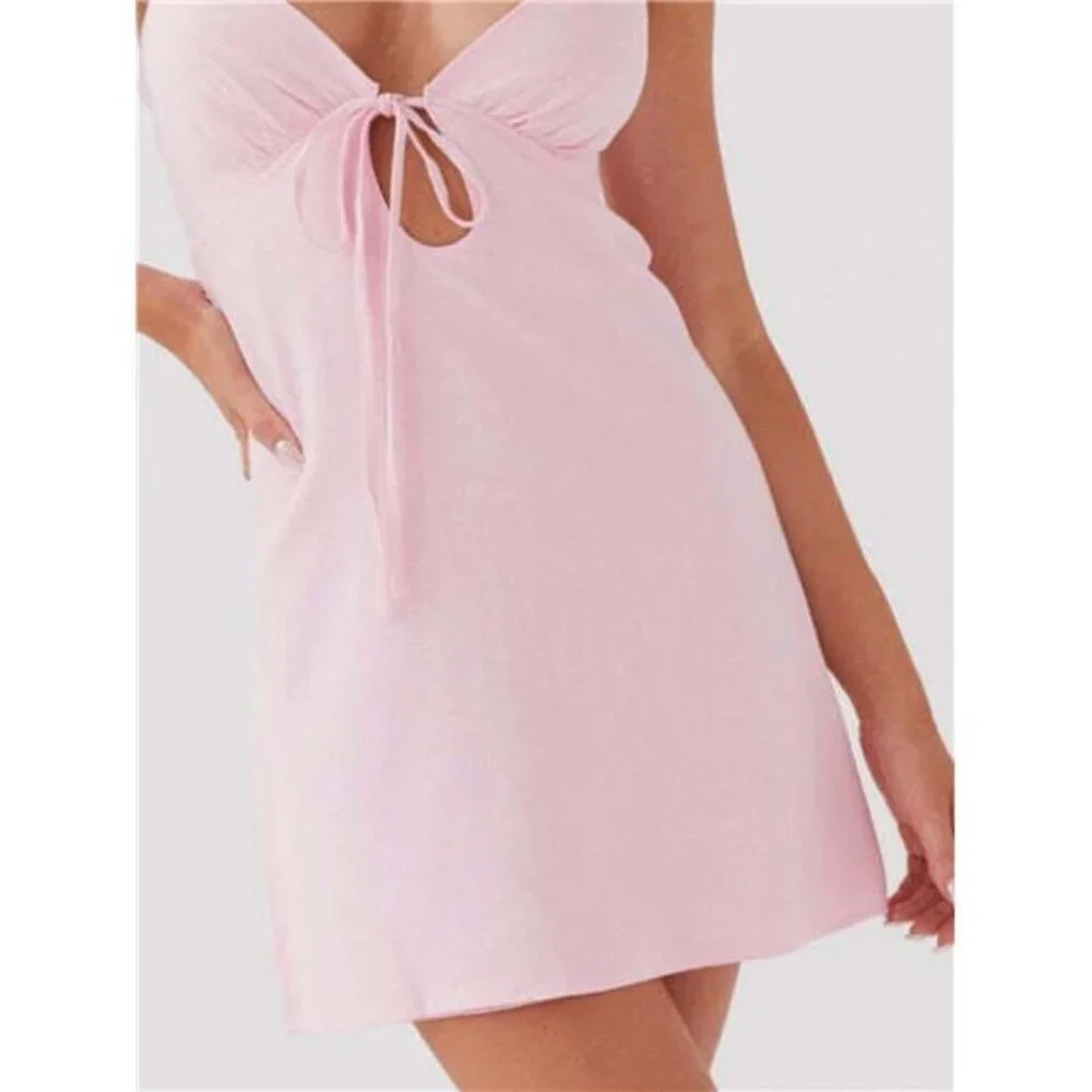 Tie-Front Mini Cami Dress